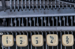 typewriter keys showing numbers